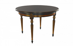 Стол Лакшери 1100*1100*765 (тон черный RAL9005 + патина золото) Стол Лакшери 1100*1100*765 (тон черный RAL9005 + патина золото)