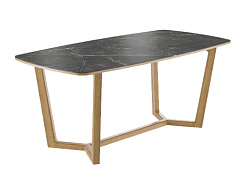 Стол  Фрейм  1800*900*750 (мрамор черный глянец/ ноги дуб коньяк) Стол  Фрейм  1800*900*750 (мрамор черный глянец/ ноги дуб коньяк)
