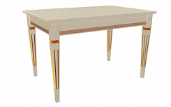 Стол Стар 1200(1700)*800*765 (столешница тон слон.кость RAL1013 / подстолье тон слон.кость RAL1013 + патина золото) Стол Стар 1200(1700)*800*765 (столешница тон слон.кость RAL1013 / подстолье тон слон.кость RAL1013 + патина золото)